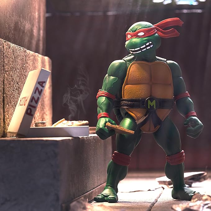 Super7 ULTIMATES! Teenage Mutant Ninja Turtles Michelangelo - 7" TMNT Action Figure with Accessories Classic Cartoon Collectibles and Retro Toys
