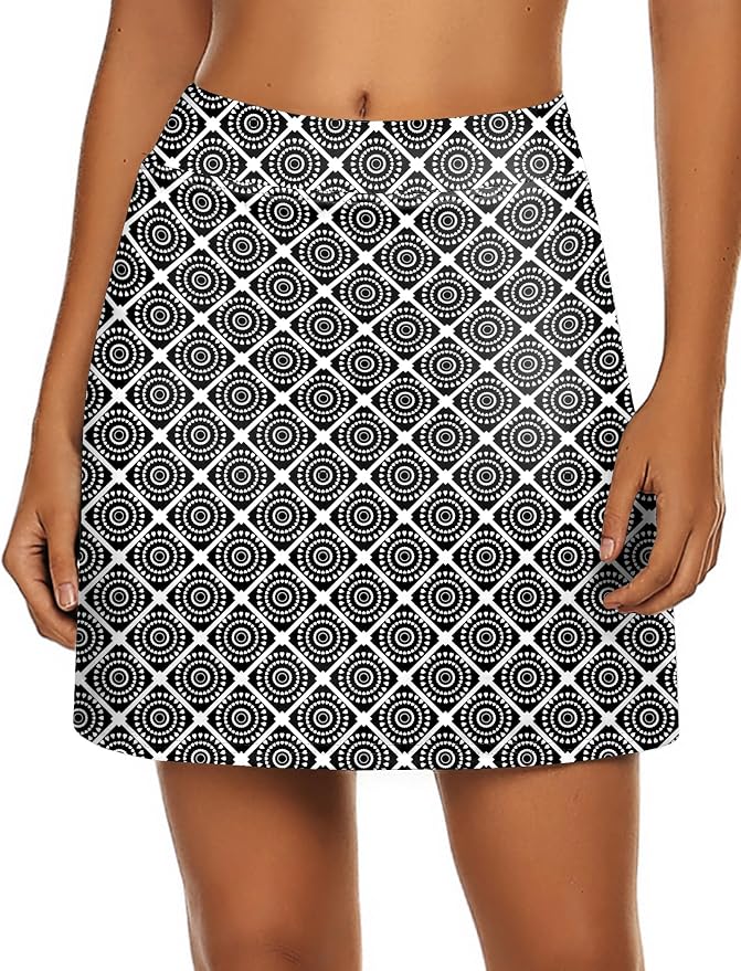 Ekouaer Women's Active Performance Skort Lightweight Skirt for Golf Tennis | Built-in Shorts, A Line, High Waisted, Tummy Control, Pickleball, Running, Workout, Sports, Skorts for Woman