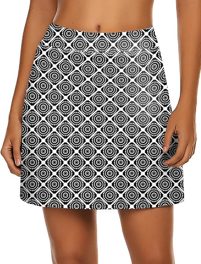Ekouaer Women's Active Performance Skort Lightweight Skirt for Golf Tennis | Built-in Shorts, A Line, High Waisted, Tummy Control, Pickleball, Running, Workout, Sports, Skorts for Woman
