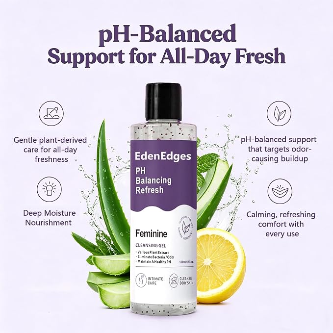 Her Refresh pH Balance Feminine Wash, Daily Intimate Cleansing & Skin Nourishment, Odor Control & Hydrating Formula, Suitable for All Skin Types, Natural Body Wash