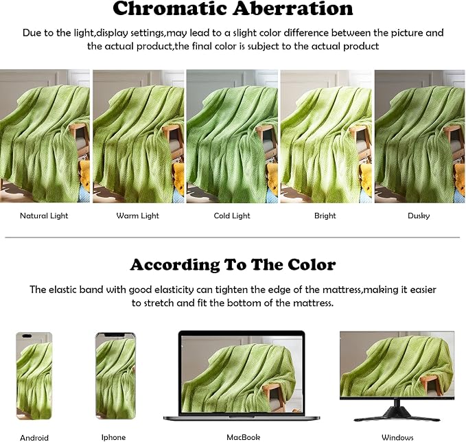 NEWCOSPLAY Fleece Leaves Pattern King Blanket, Green, 90"x110" | Super Soft Throw Blanket, Lightweight Cozy Bed Sofa Blanket, Premium Silky Flannel Fleece, Travel Blanket for All Season Use