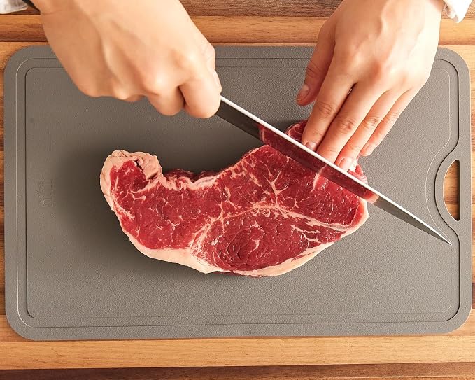 TPU Cutting Board Flexible Mat, 14.5" x 9" Nonslip Korean Cutting Board for kitchen, BPA Free Flexible Chopping Board, TPU Material Double-sided Dishwasher Safe
