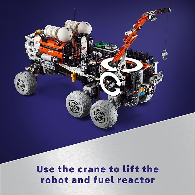 LEGO Technic Mars Crew Exploration Rover Building Set, Space Gift for Boys and Girls, Science Project, NASA Inspired Toy, Advanced Building Kit for Kids Ages 10 and Up, 42180