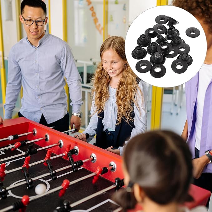 Table Foosball Bushings,10Pairs Table Football Board Bearings, Football Bearing Rods Foosball Machine Accessories, Shafts Covers Parts (Hole Diameter 16mm)