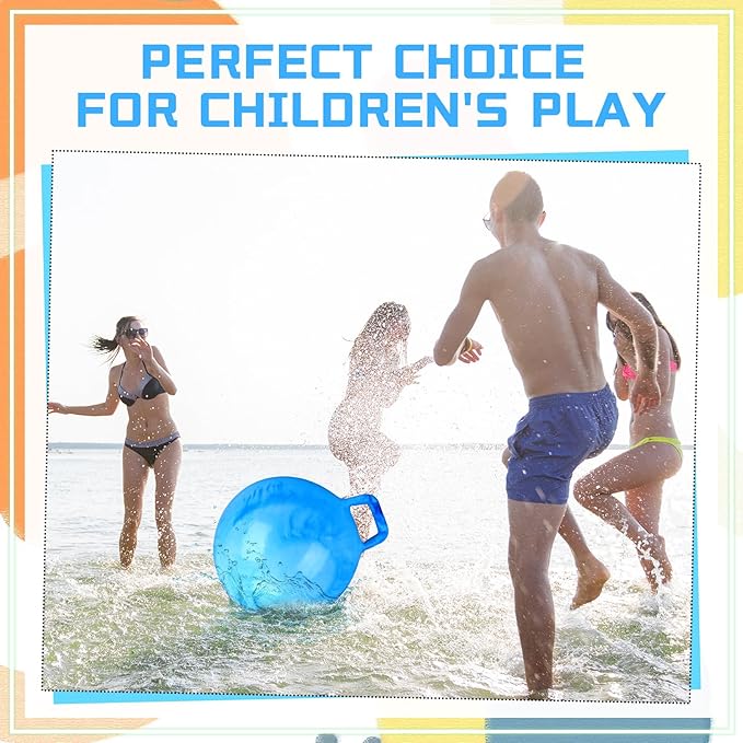 Kids Bouncy Hopper Ball with Handle Jumping Hopping Exercise Balls for Toddlers Boys Girls Indoor Outdoors Sports School Games Exercise Gifts(22 Inch,Marbled Blue)