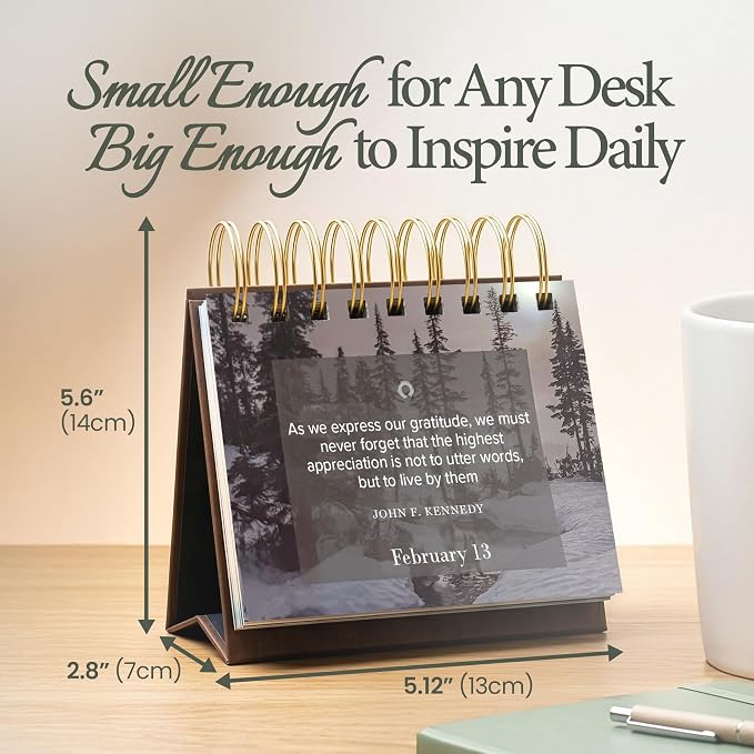 MESMOS 366 Mindfulness Daily Flip Calendar, Undated Perpetual Calendar, Desk Decor for Men & Women, Inspirational Gifts, Self Care Quotes, Office Desk Accessories, Stress Anxiety Relief Items