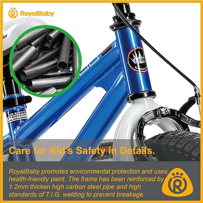 RoyalBaby Kids Bike Freestyle Classic & EZ Balance Pedal Switchable Bicycle, 12 14 16 18 Inch, 3-10 Years Toddler to Big Kids