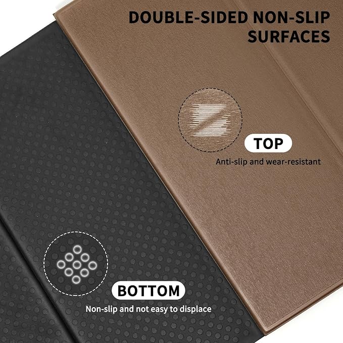 Foldable Extra Large Yoga Mat 74"×31.5", 8mm Double-Sided Non Slip Lightweight Fitness Mat for Man & Woman, Portable for Home Studio & Travel