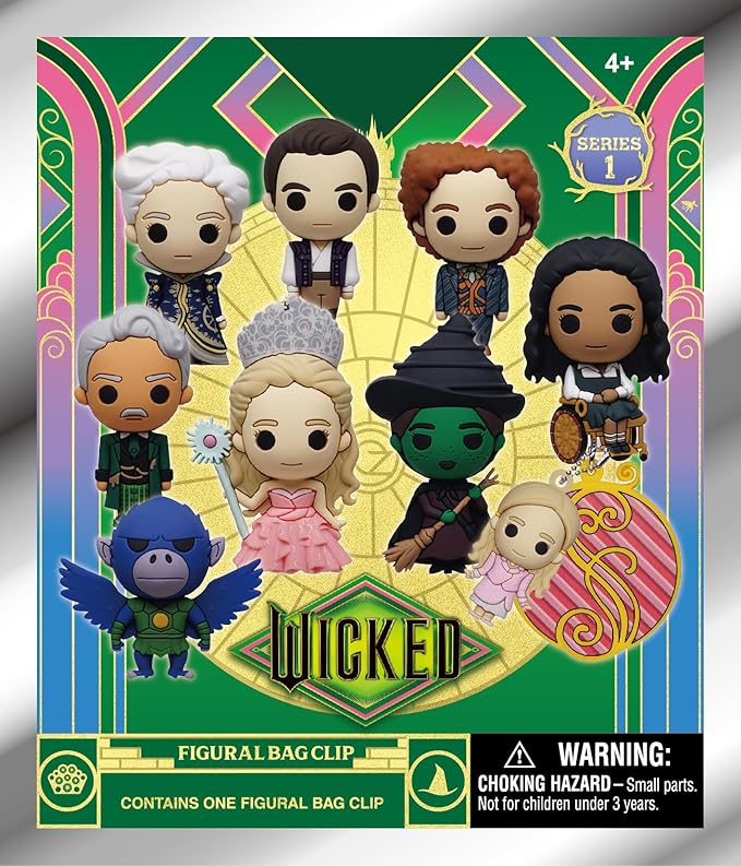 Wicked Series 1 – 5" Collectible Bag Clip – Blind Bag (ONE Random Figure) – Movie Musical Character Keychain/Backpack Accessory | Official Licensed Merchandise