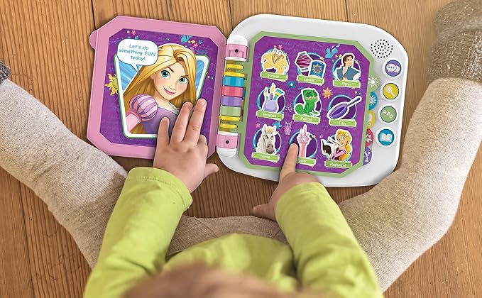 eKids Disney Princess Interactive Book with Preschool Learning Activities, Educational Toys for Toddlers and Fans of Disney Princess Toys
