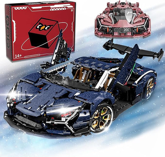 Lamb AVENTTAOR Super Car Building Toys - 1:8 Model Car Building Blocks Challenging Race Cars Sets Super Cars Display Model Collectible Gifts for Adults(4260pcs)