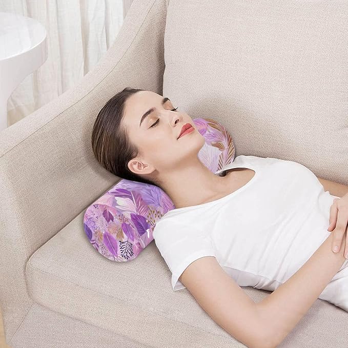 c Neck Roll Pillow Bolster Round Health Memory Foam Long Cervical Cylinder Pillows with Removable Washable Cover for Body Bed Legs Back Yoga