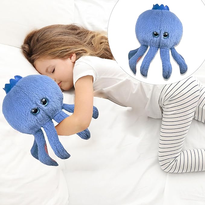 Zenitsu Blueberrinni Octopussini Plush Italian Brainrot Expressive Doll Funny & Unique Gift for Boys and Girls, Creative Home Décor Plush Toy for Christmas, Birthday