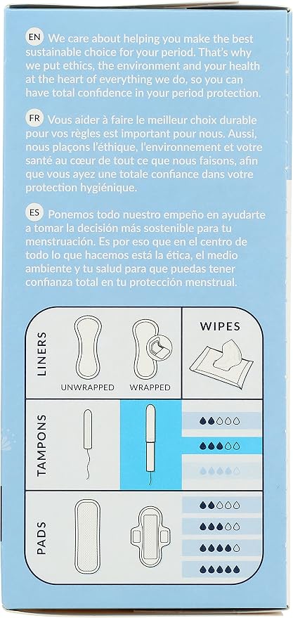 Natracare Organic Cotton Super Tampons with Cardboard Applicator, Plastic Free, Chlorine Free, Biodegradable & Compostable (16 Pack, 192 Tampons Total)