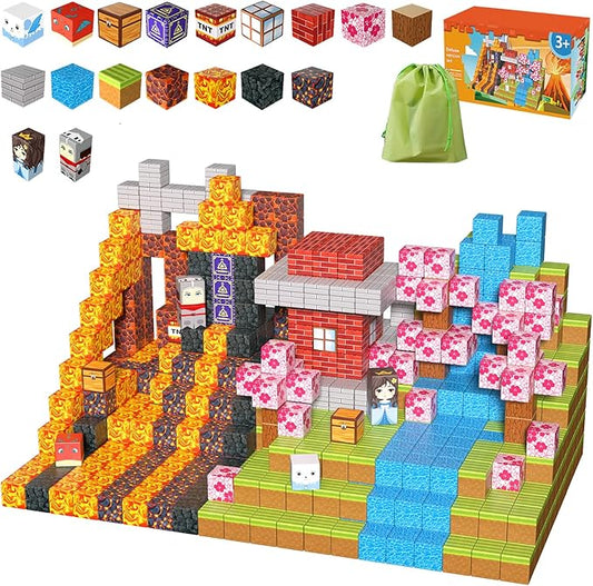 Larger Magnetic Building Blocks Building Cubes 2025 Upgared STEM Montessori Sensory Toys for Boys Girls Christmas Birthday Gifts Ages 3+