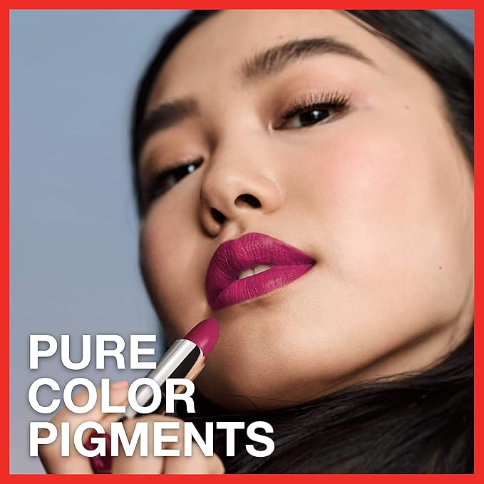 Maybelline Color Sensational Lipstick, Lip Makeup, Matte Finish, Hydrating Lipstick, Nude, Pink, Red, Plum Lip Color, Sapphire Siren, 0.15 oz; (Packaging May Vary)