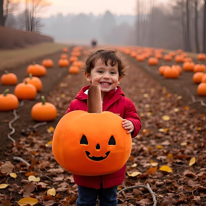 15.7 Inch Big Creative 3D Simulation Pumpkin Pillow,Fluffy Cars Pillow Outdoor Cushions for Halloweens Party Favors,Clever Boy's and Girl's Room Pumpkins Decorations