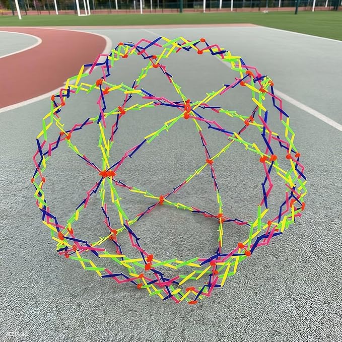 Large Rainbow Expandable Ball, Novelty Plastic Toy from 11.8" to 39.4" Expanding Sphere, Breathing Toy Sphere Designed Specifically for Boys and Girls