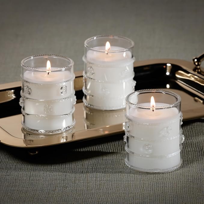 Zodax Grand Casablanca Glass Jar Scented Candle for Home Decor - Single-Wick Candle Ideal for Kitchen and Bathroom - Makes a Great Gift for Women and Men - Wild Tuberose- 2.82 Oz. - 3 Pack