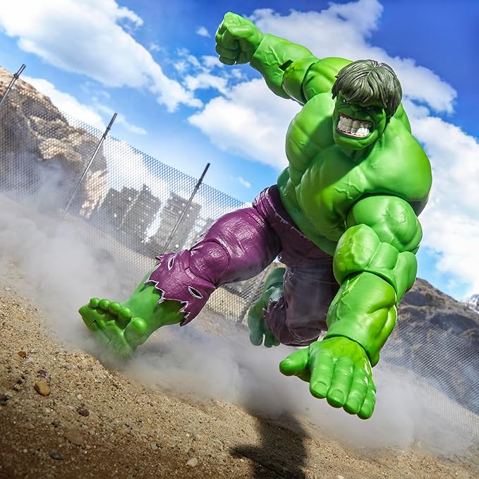 Marvel Legends Maximum Series Hulk, Deluxe Hulk Comics Collectible 6-Inch Scale Action Figure with Incredible Articulation and Smashing Accessories