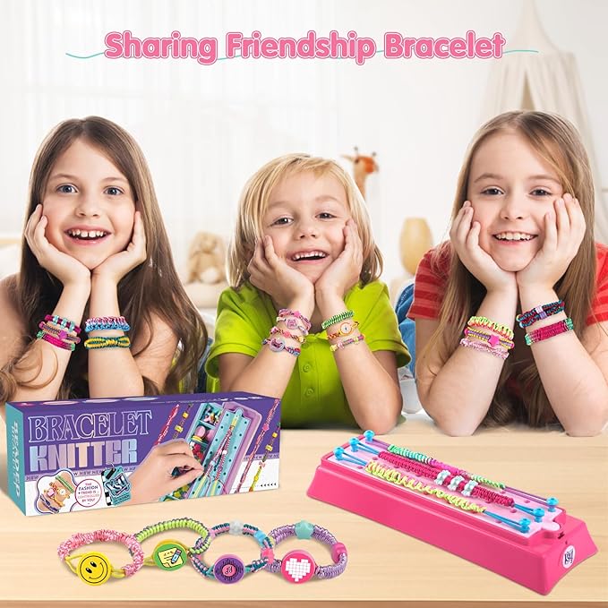 Friendship Bracelet Making Kit for Girls, Arts and Crafts for Kids Age 8-12, DIY Jewelry String Maker Kit Toys, Bracelets Maker Craft, Christmas Birthday Gifts for Ages 6 7 8 9 10 11 12 Year Old