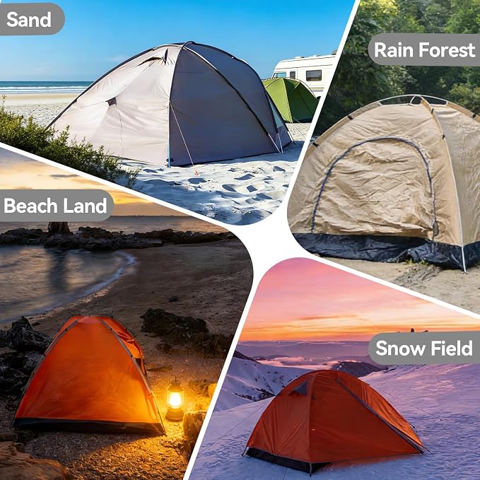 12 Pcs Screw in Tent Stakes Heavy Duty, 12" & 14" (6+6) Mixed Rustproof Aluminum Ground Anchors for Camping, Trampoline, with 8mm Drill Adapter & Hooks, Durable Metal Stakes for Sand
