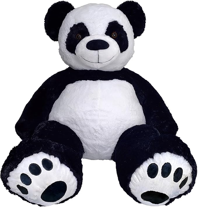 Anico 59" Tall (5 Foot) Giant Plush Bear, Stuffed Animal, Panda Bear with Smiling Face. Premium Stuffed Toy Panda, Perfect for Girlfriend, Kids, Valentine's Day, Christmas!