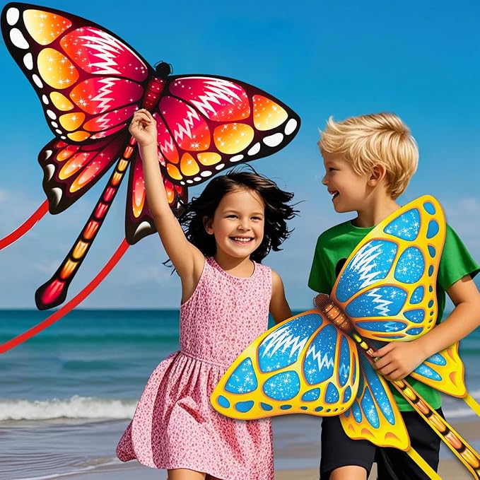 Kite for Kids Ages 4-8 8-12 & Adults, Shark & Dragon & Unicorn & Butterfly Kites Flying Toys, Easy to Fly Big Kite with 328FT String Easter Gift for Boys Girls Beach Park Outdoor Party Activities