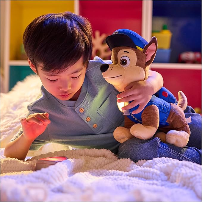 Paw Patrol Room Patrol Chase Interactive Plush Toy with Over 75 Sounds, Light-Up Badges, and 3 Play Modes, Kids Toys for Boys & Girls Ages 3 and Up