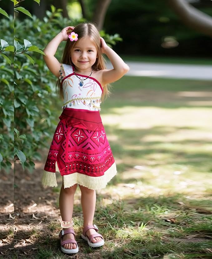 Princess Dress Up Costume for Girls Adventure Ocean Costumes Birthday Party Outfit Playwear Dresses with Accessories