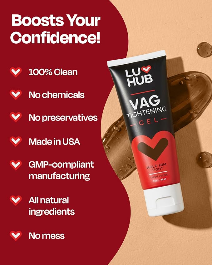 Luv Hub Vaginal Tightening Gel - Tighten your Vagina - Natural Firming Cream for Intimate Wellness - Compatible with Sensitive Skin, Hormonal Shifts, Postpartum Recovery - 1oz