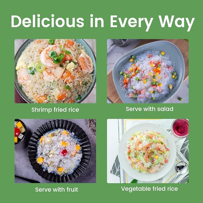 Hethstia Shirataki Rice, Konjac Rice Alternative, 6 Pack Low Carb Keto Rice | Gluten Free, Vegan, Sugar Free, 0 Fat, Low Calorie, Ready Meal Solution, Healthy Grain Free Option, Convenient Pantry Food