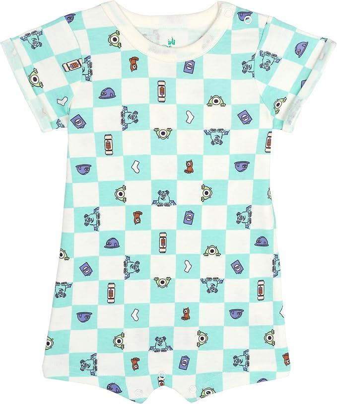 Disney Baby Romper and Reversible Bucket Sun Hat Outfit Set Newborn to Infant Sizes (Newborn - 24 Months)
