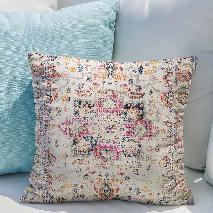 Snycler Boho Throw Pillow Covers 24x24 inch Set of 2 Burnt Yellow Terracotta Rust Colored Throw Pillows Double Sided Boho Home Soft Decor for Bedroom Living Room Couch & Sofa (No Inserts)
