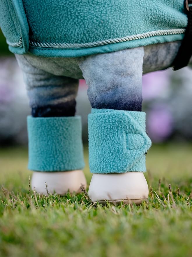 LeMieux Toy Pony Bandages for Toy Pony - Fleece - Simple Fastening - Suitable for Ages 3 Years + - Lagoon