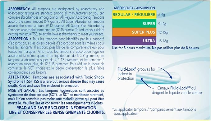 o.b. Tampons Multipack | Non-Applicator Tampon, Unscented | Regular/Super/Super Plus Tampons, 40ct (Pack of 2)
