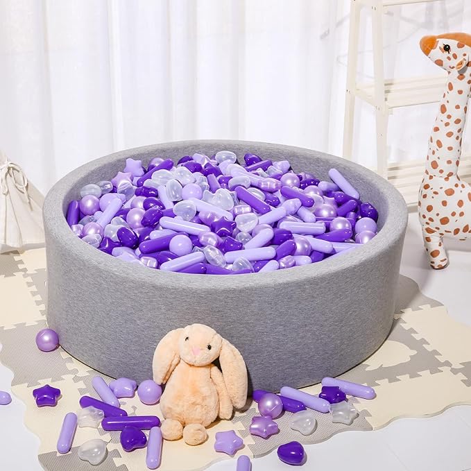 STARBOLO Ball Pit Balls for Toddlers - Macaron Ball Pit Balls Crush Proof Plastic Toy Balls for Toddlers Ball Pits, Ball Pit Play Tent, Baby Pool Water Toys,500pcs
