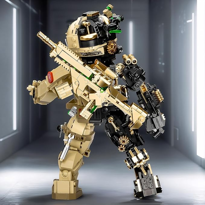 ONITUOFO Mechanical Soldier Building Sets for Adult,Transforming Mech Building Blocks Toy,City Army Robot Model Kit,Cool Home Office Decor,Idea Gift for Teen Boys Kids 8-14(1225PCS)