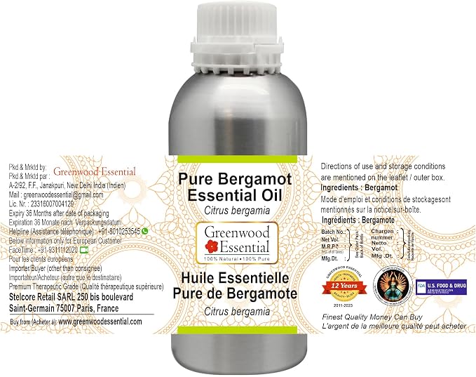 Greenwood Essential Pure Clary Sage Essential Oil (Salvia sclarea) with Glass Dropper Steam Distilled (Pack of Two) 100ml X 2 (6.76 oz)