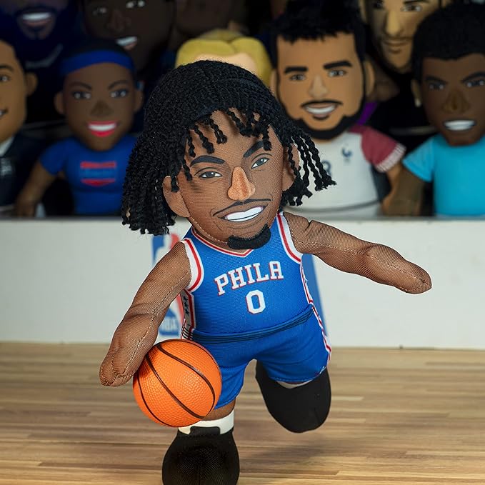 Bleacher Creatures Philadelphia 76ers Tyrese Maxey 10" Plush Figure- A Superstar for Play or Display