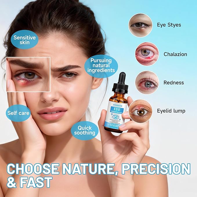 Eye Serum For Chalazion & Blepharitis, 2 PCS Chalazion Remover For Eyelid, Eyelid Serum With Avocado Oil, Sea Buckthorn Oil & Caffeine, Relieve Puffiness and Eye Fatigue