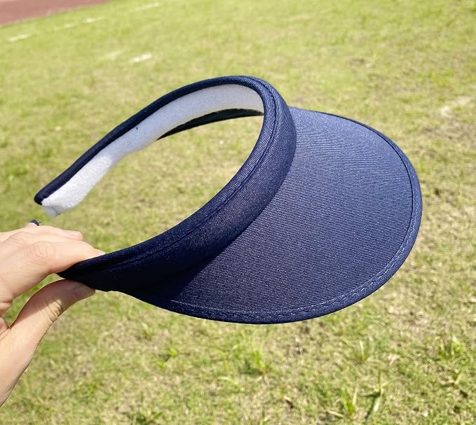 2 Pack Sun Visor Hats Women Men Clip On Wide Brim Visors Hat Outdoor Sports Golf Beach Travel Tennis Caps