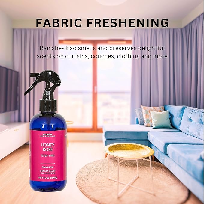 Aromar Essential Room Mist and Fabric Spray with Natural Freshener Aromatherapy for a Fresh and Rejuvenated Home 8 oz Mulberry