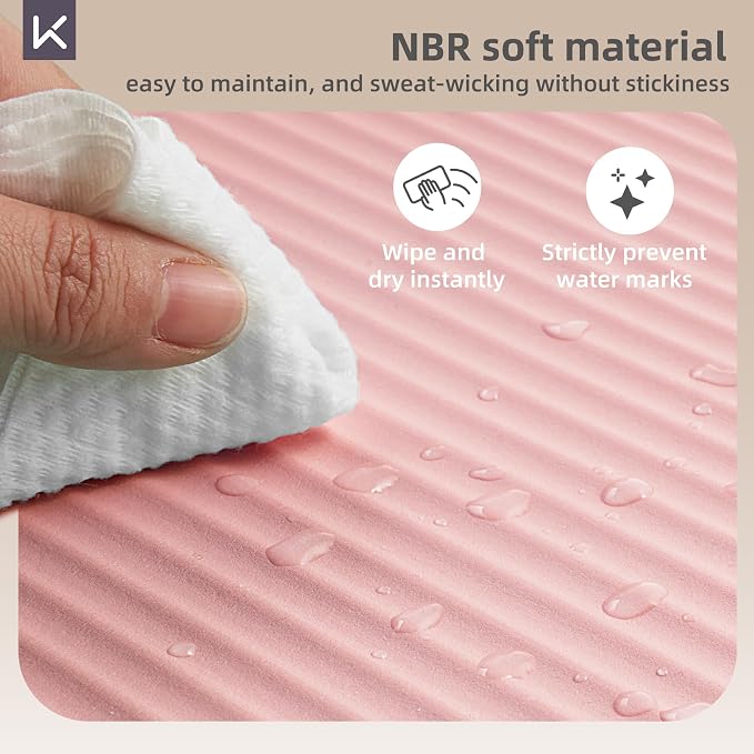 KEEP Extra Thick NBR Yoga Mat for Women & Men, 10mm Thick, 72”x32” Large Exercise Mat with Non-Slip Workout Mat for Yoga, Pilates, Stretching, Meditation – Wide & Cushioned Fitness Mat