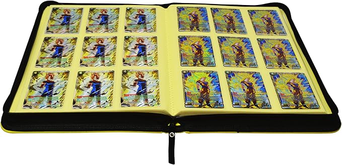TopDeck 500 Card Ringless Zip Binder Pro - 9-Pocket Pages Side Load Sleeve TCG Storage Portfolio, Compatible with Pokemon, Yu-Gi-Oh, One Piece, MTG, Comic Trading Collectible Cards - Yellow