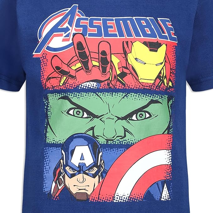 Marvel Boys' Marvel Avengers Boy's 4-Pack Superhero Short Sleeve Tee Shirt Set