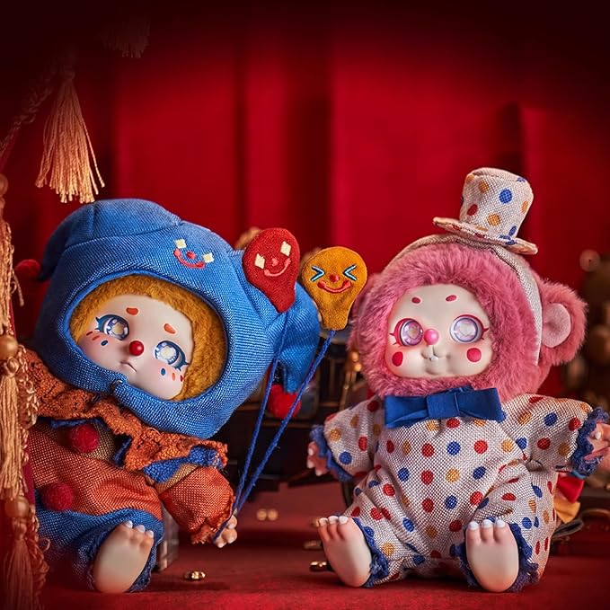 CALEMBOU Plush Doll Blind Box Figures, Timeshare Cino Dream Tour Circus Series Stuffed Mystery Box Toy, Kawaii Mystery Plush Collectible Birthday Gift for Girls (1PC)