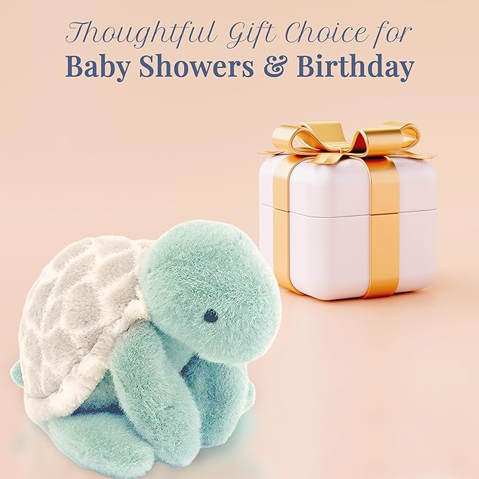 MON AMI Taylor The Turtle Stuffed Animal – 12”, Sea Turtle Plush Toy, Use as Toy/Nursery Room Décor, Gifts for Kids of All Ages, Ocean Animals