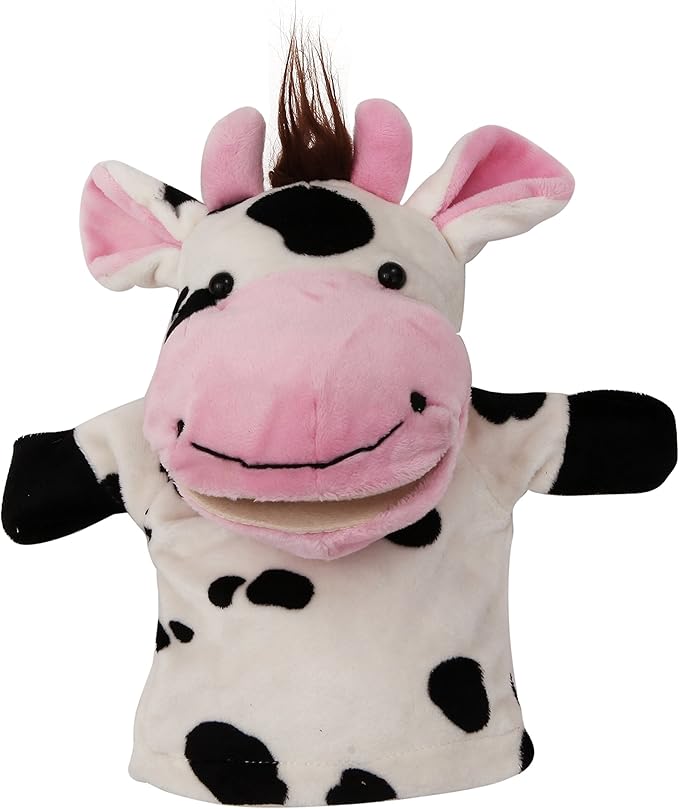 Animal Hand Puppets Set for Kids & Adults - 12.5" Premium Quality Soft Plush Toys with Movable Mouths - Perfect for Storytelling, Teaching, Preschool, Role-Play - Durable, Vibrant, Educational Puppets