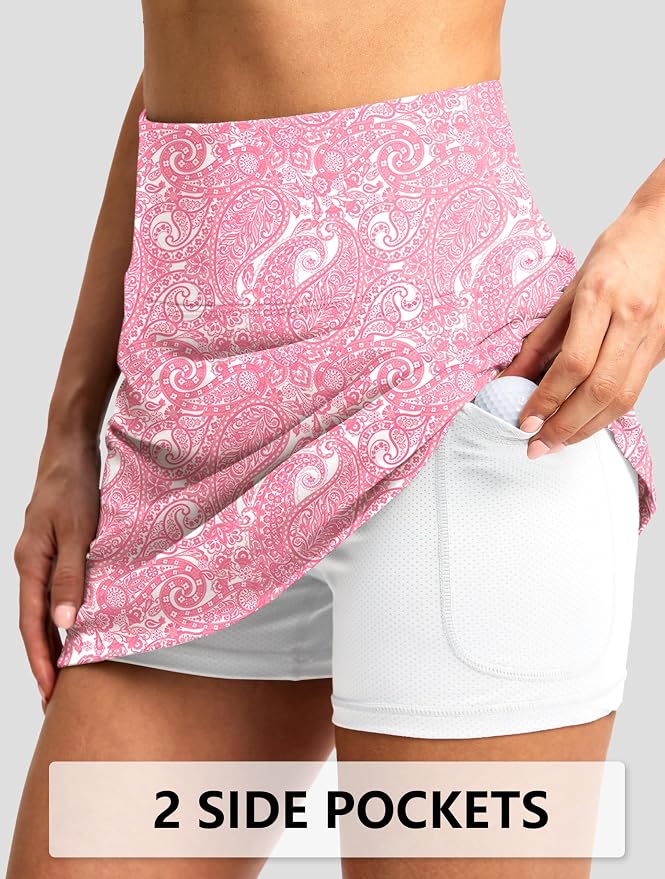 G Gradual 16"/18" Skorts for Women Golf Skirt with 2 Pockets Summer Casual | Built-In Shorts, High Waist, Soft 4-Way Stretch, Breathable Mesh Liner, Tennis Pickleball Athletic Wear, Easy To Match